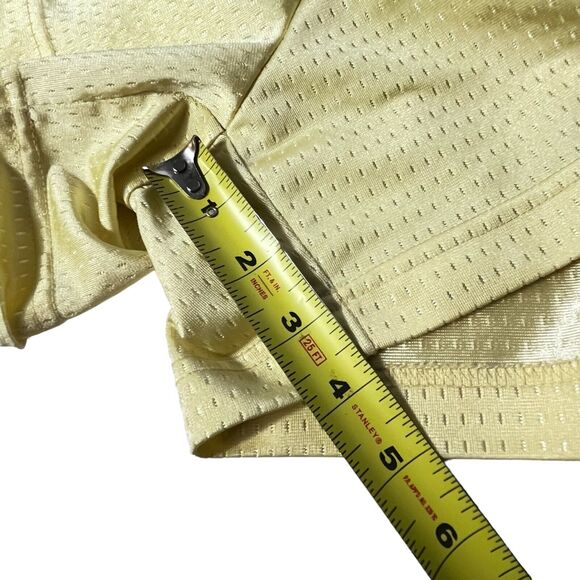 Nike Women's Large 12-14 Running Athletic Shorts Yellow & Navy RN56323 CA05553 - Picture 9 of 10